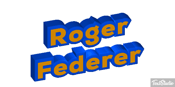 Roger Federer Text effect
