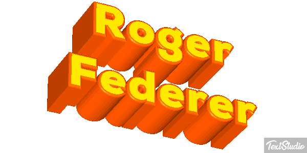 Roger Federer Text effect