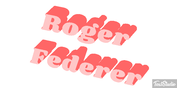 Roger Federer Text effect