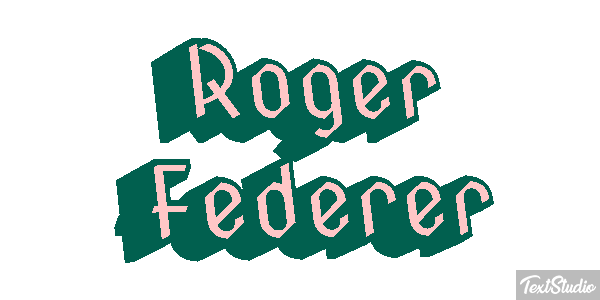 Roger Federer Text effect