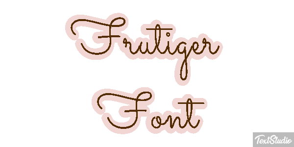 Frutiger Font Texteffekt