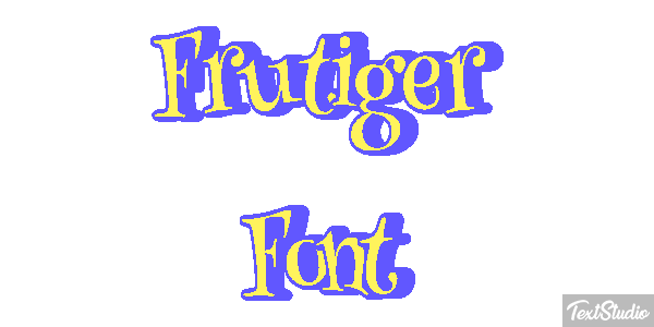 Frutiger Font Texteffekt