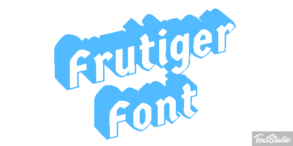 Frutiger Font Texteffekt