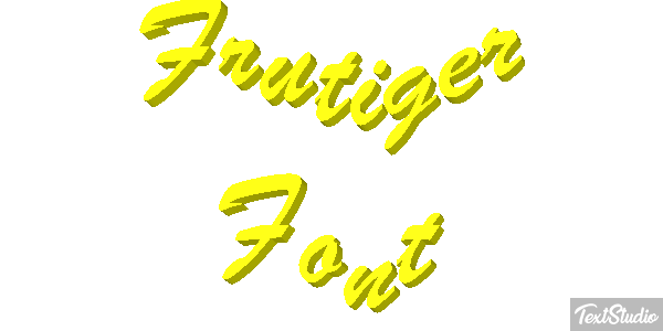 Frutiger Font Texteffekt