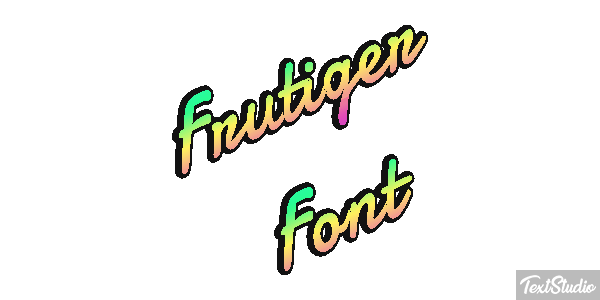 Frutiger Font Texteffekt