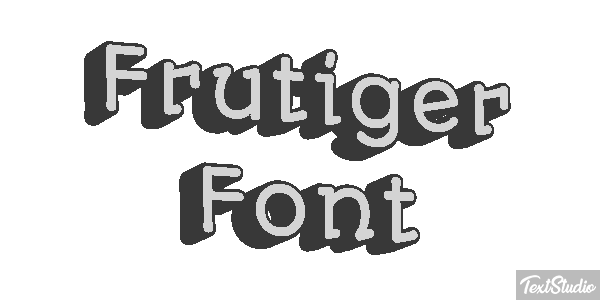 Frutiger Font Texteffekt