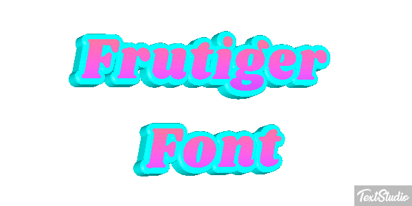 Frutiger Font Texteffekt