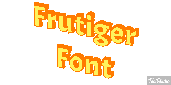 Frutiger Font Texteffekt