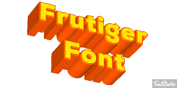 Frutiger Font Texteffekt