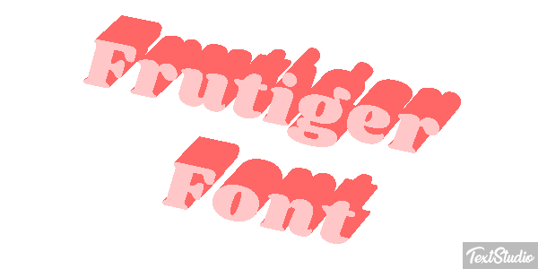 Frutiger Font Texteffekt