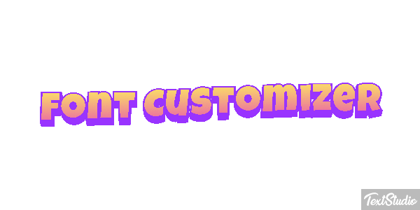 Font Customizer Text effect