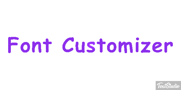 Font Customizer Text effect