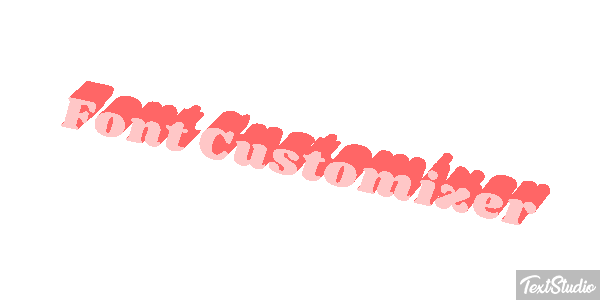 Font Customizer Text effect
