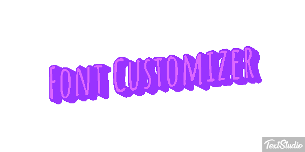 Font Customizer Text effect