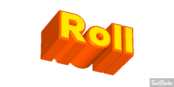 Roll Text effect