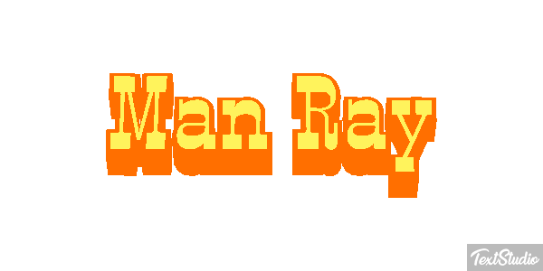 Man Ray Text effect
