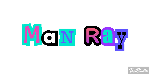 Man Ray Text effect