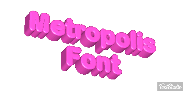 Metropolis Font Text effect