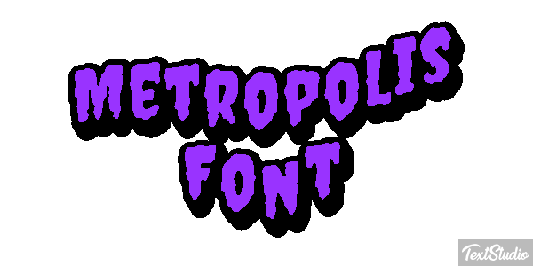 Metropolis Font Text effect