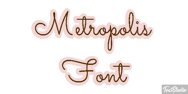 Metropolis Font Text effect