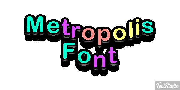 Metropolis Font Text effect