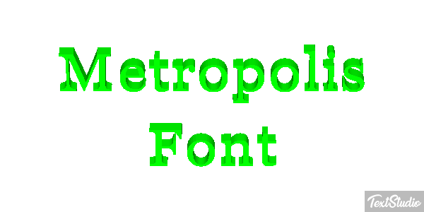 Metropolis Font Text effect