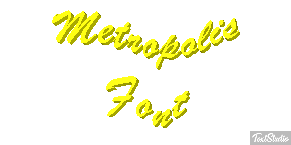 Metropolis Font Text effect