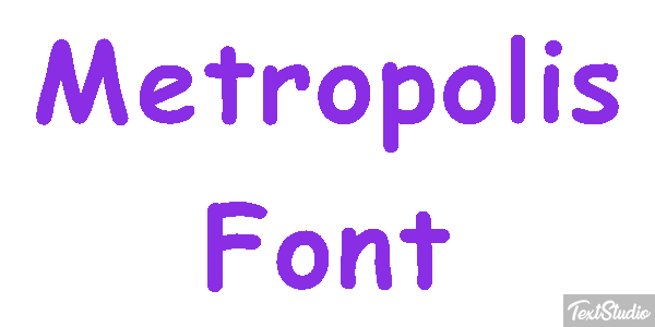 Metropolis Font Text effect