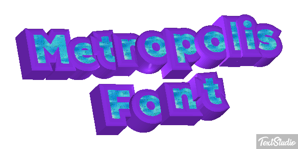 Metropolis Font Text effect