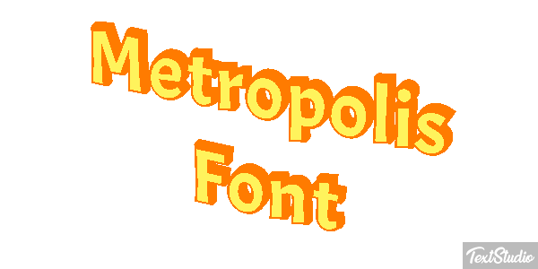 Metropolis Font Text effect