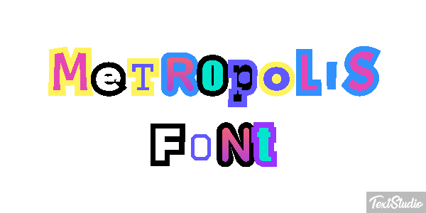 Metropolis Font Text effect