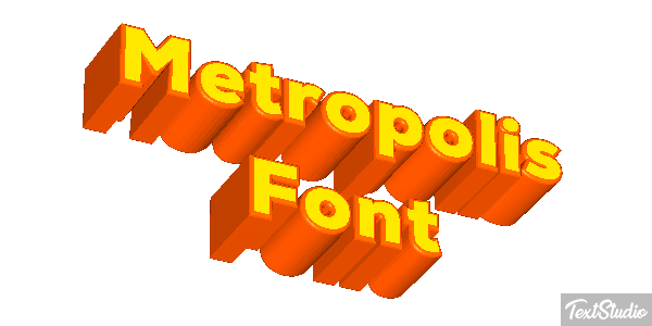 Metropolis Font Text effect
