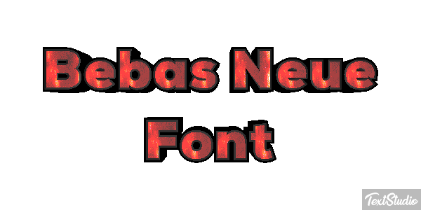 Bebas Neue Font Text effect