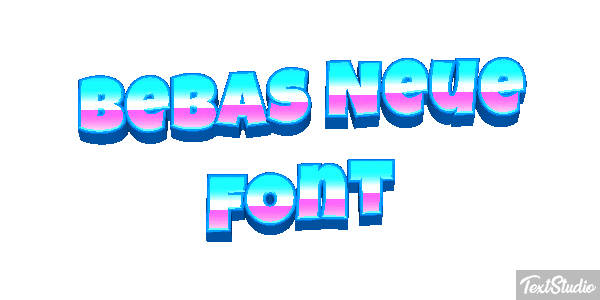 Bebas Neue Font Text effect