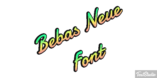 Bebas Neue Font Text effect