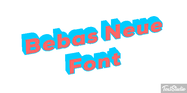 Bebas Neue Font Text effect