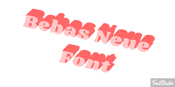 Bebas Neue Font Text effect