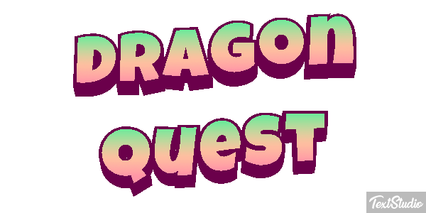 Dragon Quest Effetto testo