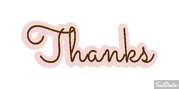 Thanks Efekt tekstowy