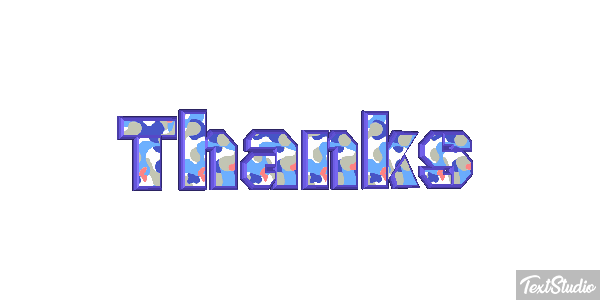 Thanks Efekt tekstowy
