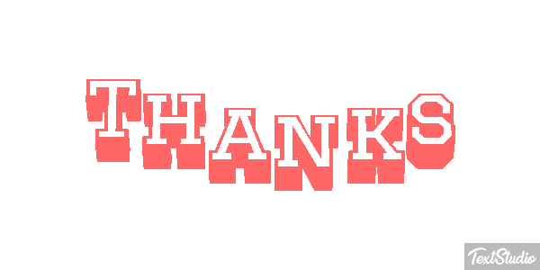 Thanks Efekt tekstowy