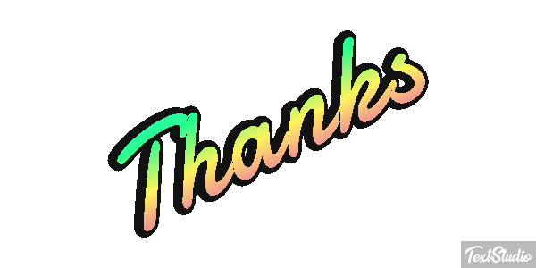 Thanks Efekt tekstowy