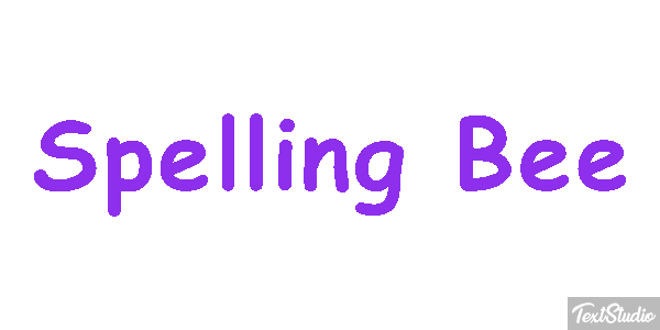 Spelling Bee Efeito do texto