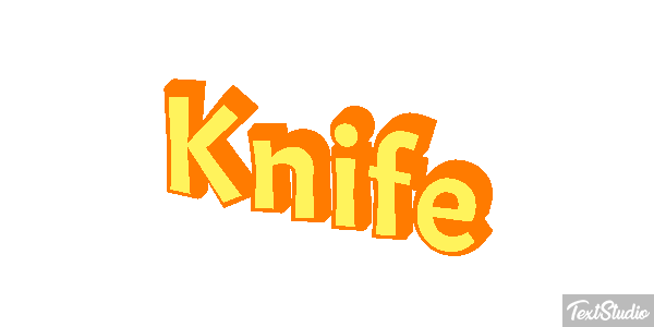 Knife Texteffekt
