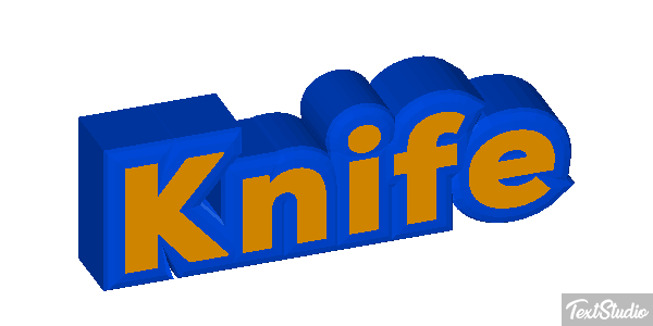Knife Texteffekt