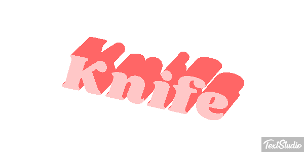 Knife Texteffekt