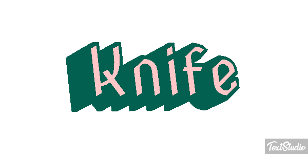 Knife Texteffekt