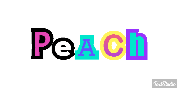 Peach Текстовый эффект