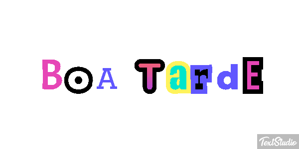 Boa tarde Efecto de texto
