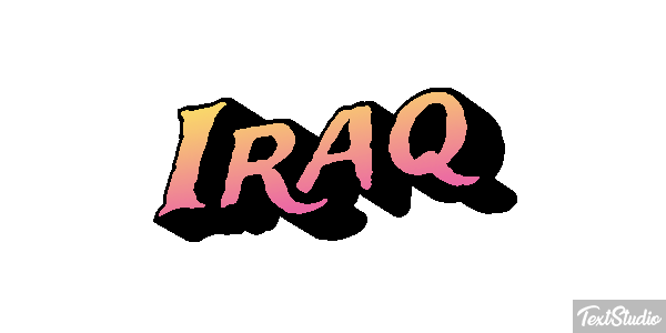 Iraq Text effect